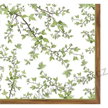 Papírový ubrousek Easy Life NATURA papírové ubrousky větvička zelených lístků 20 ks