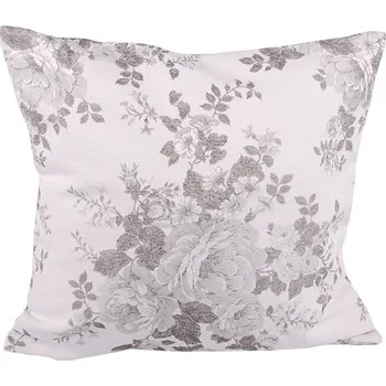 Dekorativní polštářek Povlak CRETONA 45x45cm šedo-bílá
