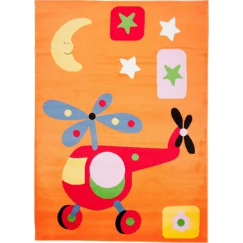 Koberec Dětský kusový koberec Vrtulník oranžový 80x150cm
