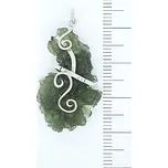 Přírodní vltavín Besednice, stříbrný přívěsek, 3,66 g