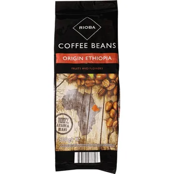 Káva Rioba Ethiopia 100% Arabica zrnková 500 g
