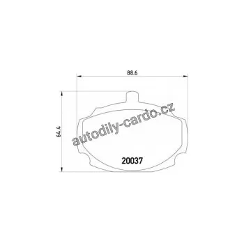 Brzdová destička Sada brzdových destiček BREMBO P52001 - MG