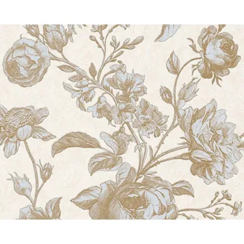 Tapeta Vliesová tapeta vintage růže krémová, zlatá 387003 / Tapety na zeď 38700-3 My Home My Spa (0,53 x 10,05 m) A.S.Création