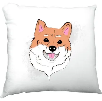 Polštář Polštář saténový s potiskem Shiba inu - polštář