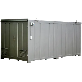 Skladový kontejner Skladový ocelový kontejner se záchytnou vanou, 160x235x235 cm