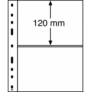 Poštovní známka LEUCHTTURM Albové listy OPTIMA, 2 kapsy, 180 x 120 mm Typ: Černé