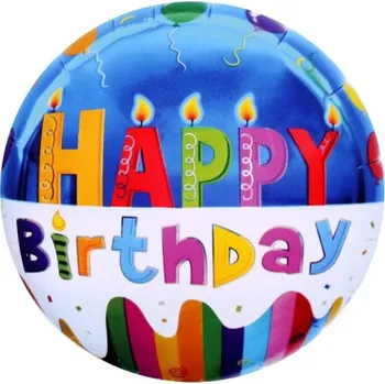 Balónek Foliový balonek Happy Birthday - modrý