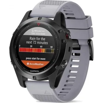 Řemínek na hodinky BSTRAP | BStrap Silicone Acton reminek na Garmin Fenix 5 / 6 / 6 Pro / 7 / 8 47mm / E, gray (SGA001C05)