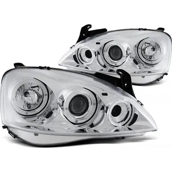 Přední světlomet Tuning Tec Přední světla OPEL CORSA C 11.00 - 09.06 ANGEL EYES chromové