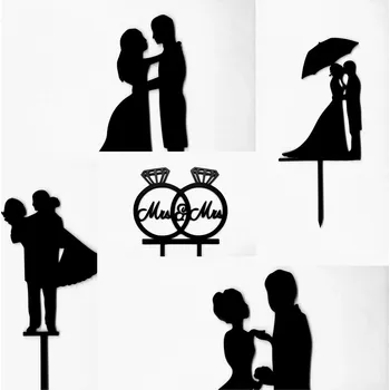 Dortová svíčka Zápichy svatební - až 16 druhů (bílá, černá, zlatá)