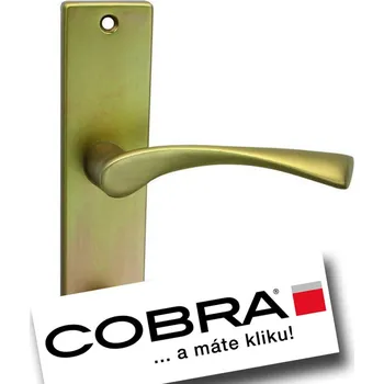 Dveřní kování COBRA GIUSSY HR Provedení: PZ LI (klika levá/koule), Povrch: F4 - bronzový elox, Rozteč: 90 mm