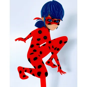 Dortová svíčka Zápich - Kouzelná beruška a černý kocour #2