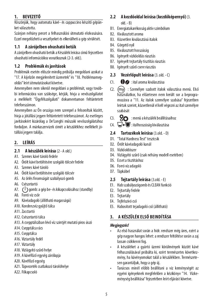 N vod k obsluze De Longhi Dinamica Plus ECAM 370.70 Zbozi.cz