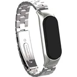 eses Kovový řemínek pro Xiaomi Mi Band 5 a Xiaomi Mi Band 6 - Stříbrný