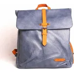 Velký městský džínově modrý batoh FLORA&CO H6725 s obsahem cca 10l, formát A4