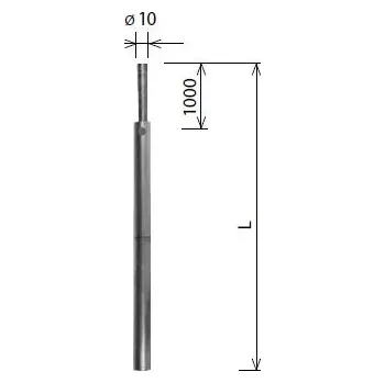 Hromosvod Jímací tyč s rovným koncem JP 20 pr. 16/10 AlMgSi Kovoblesk 24754