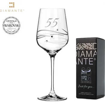 Sklenice Sklenice na víno se Swarovski Elements 450 ml číslo "55"