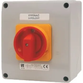 spínač vačkový spínač 3f se zámkem 100 A (0-1) v krytu SPAMEL L11810007