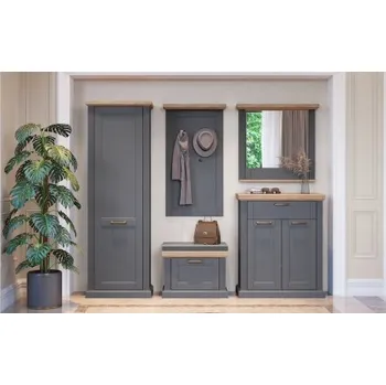 Předsíňová stěna Předsíň Artis - šedá/ořech pacific