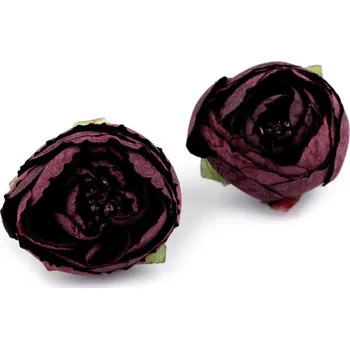 umělá květina Umělý květ pryskyřník, 9 tmavá vínová - 780802