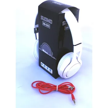 Sluchátka SUOMO SM-6263 náhlavní sluchátka bílá s kabelem