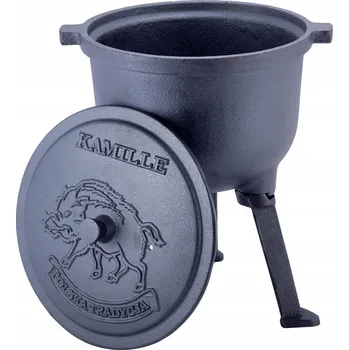 Zahradní gril Kamille KM 4801V litinový kotlík 7 l