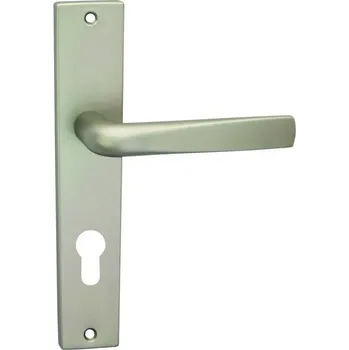 Dveřní kování COBRA FLAT Provedení: PZ (vložkový zámek), Povrch: F9 - nerezový elox, Rozteč: 90 mm