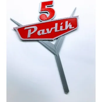 Dortová svíčka Pohádkový zápich AUTA (možnost jména, věku)