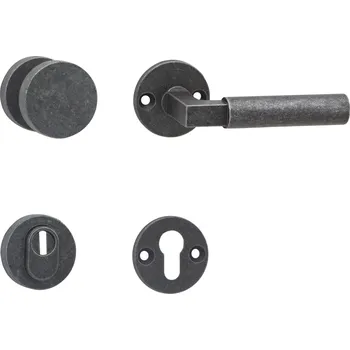 Dveřní kování COBRA VIENNA-R OCHR. KOVANÉ Provedení: PZ LI/RE (klika oboustranná/koule), Povrch: K - kované kování