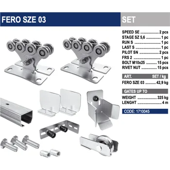 CAIS KIT FERO SZE 03 sada pro samonosnou bránu do 4m průjezdu, váha do 325kg