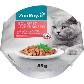 Krmivo pro kočku ZooRoyal Gourmet chutné kousky šťavnatého krůtího masa v jemné omáčce 12x85g