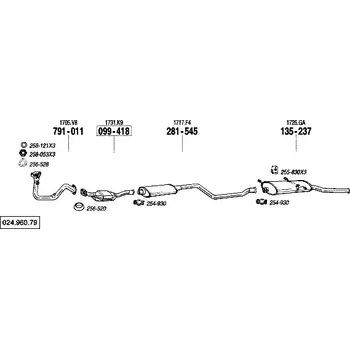 Katalyzátor katalyzátor výroba AS/BM Bosal 99-418A