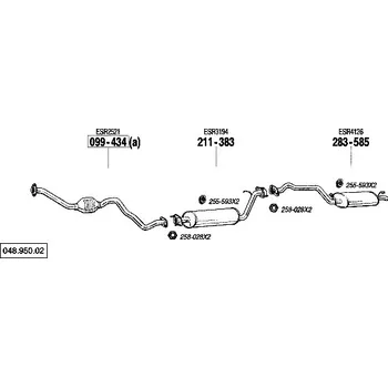 Katalyzátor katalyzátor výroba AS/BM Bosal 99-434A