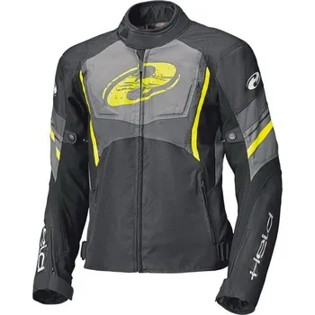 Moto bunda Held Held BAXLEY TOP dámská cestovní textilní bunda šedá/černá/fluo-žlutá vel.DXL XL