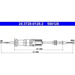 Tažné lanko, ovládání spojky ATE 24.3728-0128.2