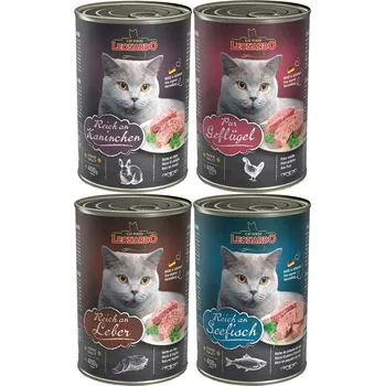 Krmivo pro kočku Leonardo 24 × 400 g kombinované balení