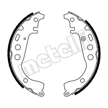 Brzdový systém Sada brzdových čelistí METELLI 53-0431