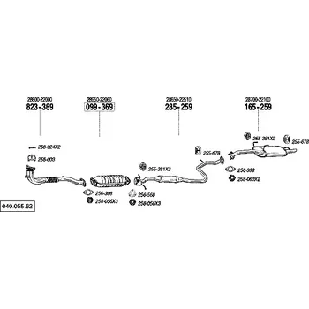 Katalyzátor katalyzátor výroba AS/BM Bosal 99-369A