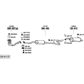 Katalyzátor katalyzátor výroba AS/BM Bosal 99-567A