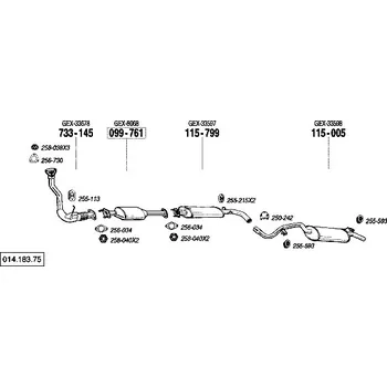 Katalyzátor katalyzátor výroba AS/BM Bosal 99-761A