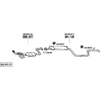Katalyzátor katalyzátor výroba AS/BM Bosal 99-477A