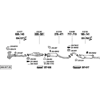 Katalyzátor katalyzátor výroba AS/BM Bosal 99-581A