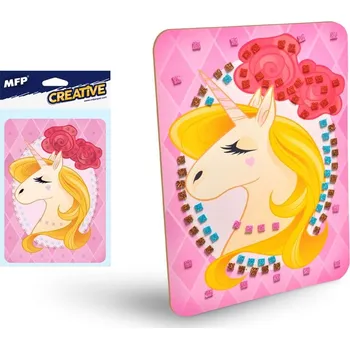 Mozaiková sada UNIPAP mozaikový set 14,8x21cm glitter Unicorn 5330413 233938