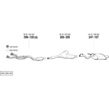 Katalyzátor katalyzátor výroba AS/BM Bosal 99-120A
