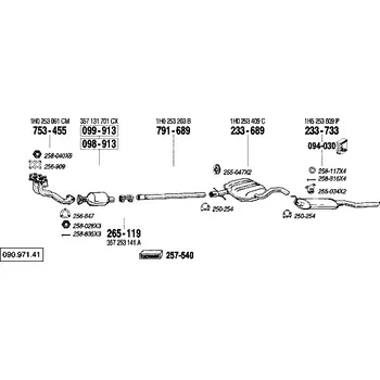 Katalyzátor katalyzátor výroba AS/BM Bosal 99-923A