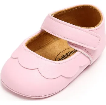 Dětská sportovní obuv Kožené protiskluzové capáčky květové - dívčí Barva: Růžová, Velikost: 7-12 měsíců (EU 17)