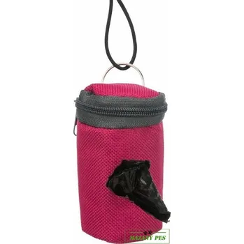 Pro psa Trixie Nylonové pouzdro na sáčky na trus + 2 role sáčků á 15 ks - různé barvy růžová