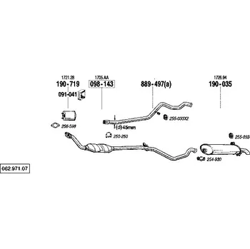 Katalyzátor katalyzátor výroba AS/BM Bosal 99-496A