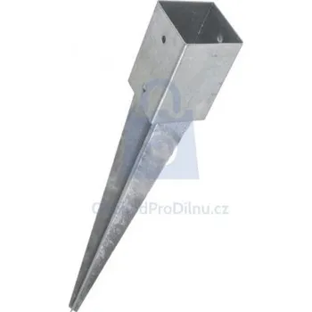 Příslušenství pro plot Patka sloupku 91x91x750mm,tl.2mm pozink