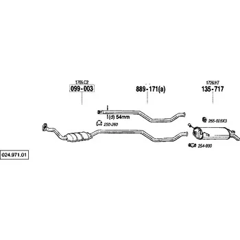 Katalyzátor katalyzátor výroba AS/BM Bosal 99-003A